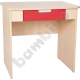 Quadro - biurko z szeroką szufladą - czerwone, w klonowej skrzyni