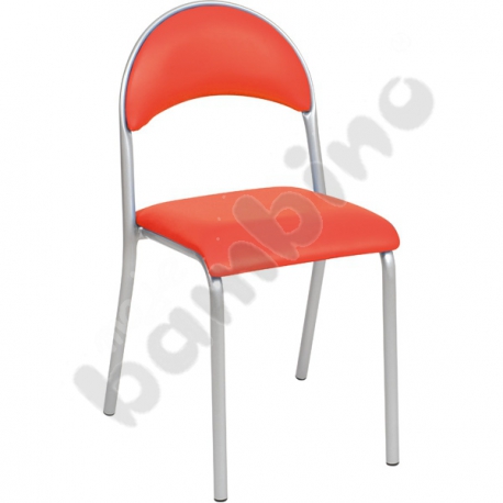 Krzesło P z obiciem - czerwone