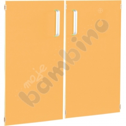Drzwiczki do szafki Flexi D z półkami - pomarańczowe