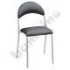 Krzesło P tapicerowane wys. 6 srebrne - popielato - czarna kratka