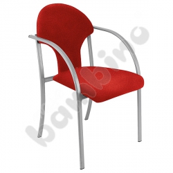 Krzesło Visa alu czerwone