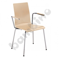 Krzesło Cafe VII arm chrome